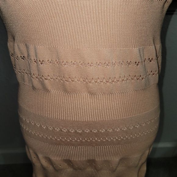 EARTHDBOUND TRADING Women's XXL Peach Crochet Halter Mini Dress Stunner! NEW TAG - Picture 4 of 4